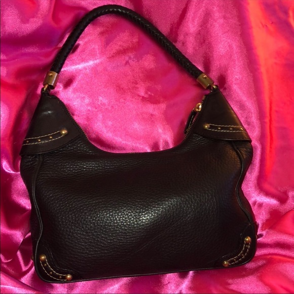 Authentic MK black leather tote/ shoulder bag - Picture 2 of 5